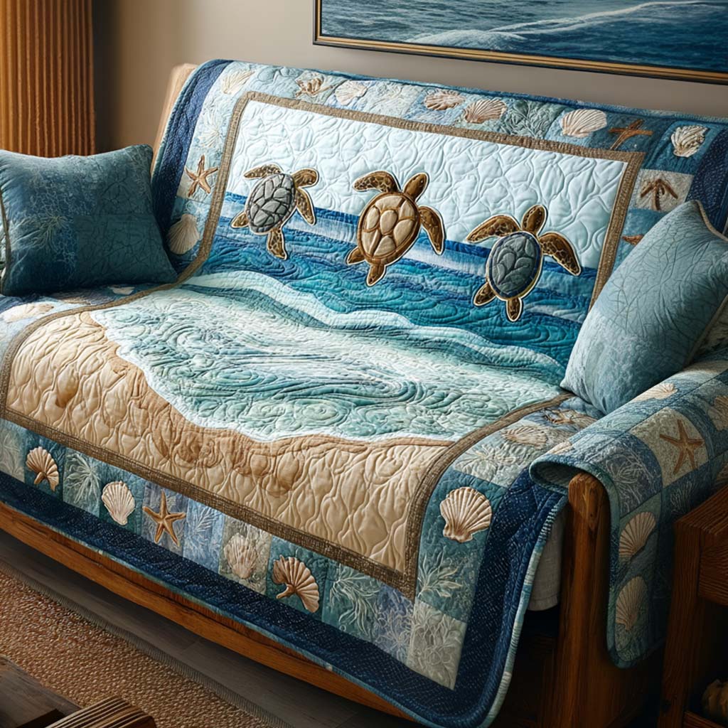 Quilted Sofa Cover with Turtle NCU0VT361