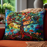 Quilted cushion cover with peace and life symbol NCU0PT9006