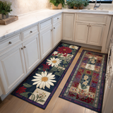 Non-slip kitchen rug with delicate flowers NCU0DK11086