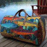 Quilted travel bag with river and nature NCU0PT9017