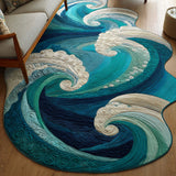Custom Shaped Area Rug Ocean Waves NCU0NT12613