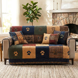 Quilted Sofa Cover in Rustic Style NCU0TV874