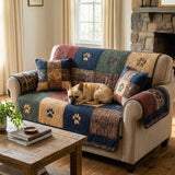 Quilted sofa cover in rustic style NCU0TV874
