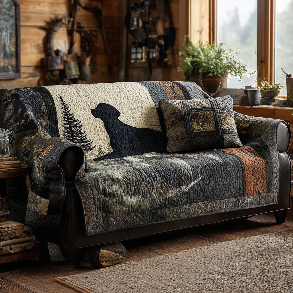 Quilted Sofa Cover with Labrador Retriever NCU0VT339