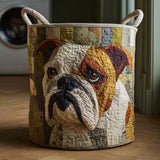 Rustic Bulldog Laundry Basket