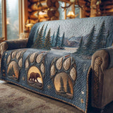 Quilted Sofa Cover Rustic Elegance