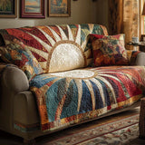 Quilted sofa cover with solar pattern NCU0VT337