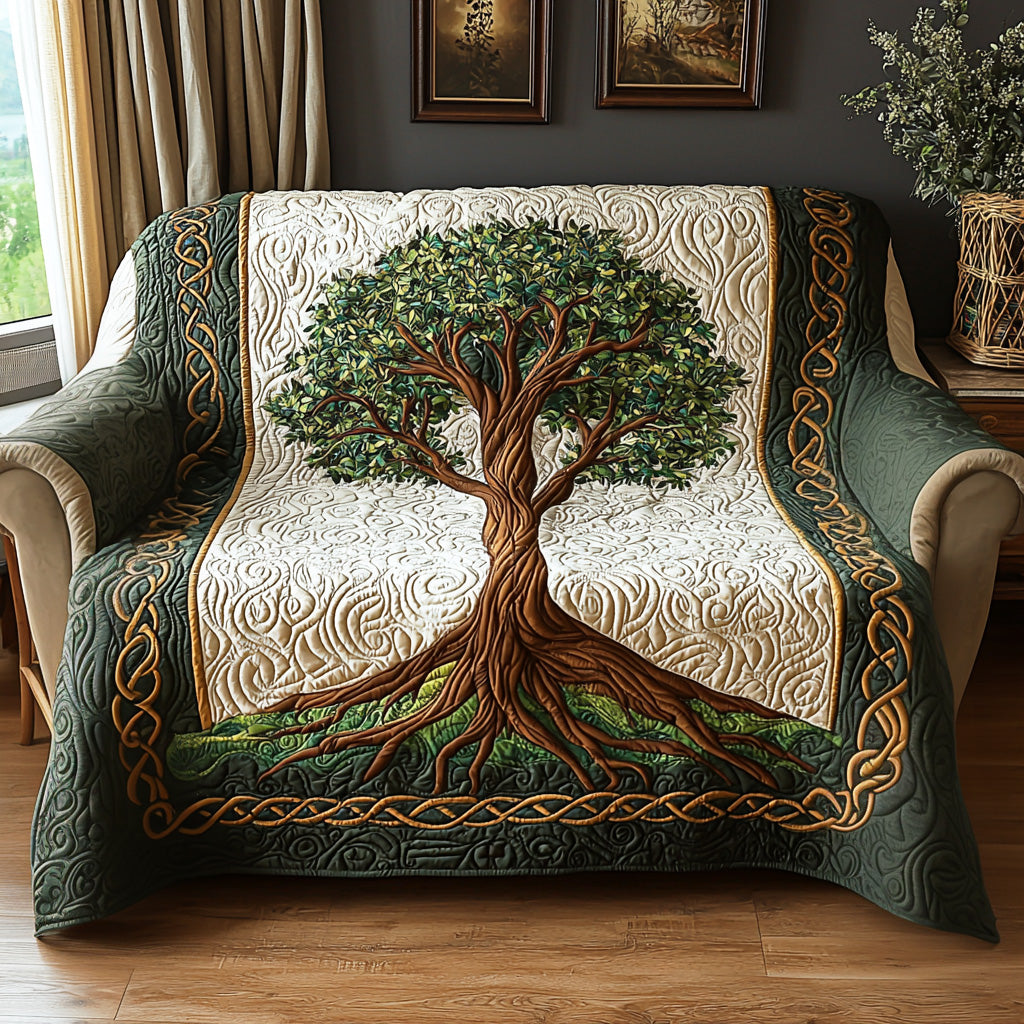 Quilted Sofa Cover Tree of Life – Soft to the Touch