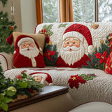 Quilted Sofa Cover Christmas Cheer