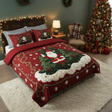 3-Piece Elastic Bedding Set - Santa's Workshop