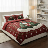 3-Piece Elastic Bedding Set - Santa's Workshop