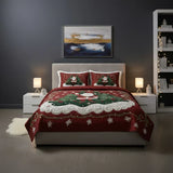 3-Piece Elastic Bedding Set - Santa's Workshop