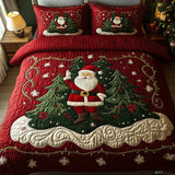 3-Piece Elastic Bedding Set - Santa's Workshop