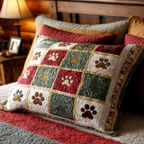 Quilted cushion cover with scarlet paws NCU0TV1143