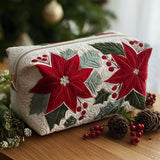 Quilted beauty case with scarlet flower NCU0PT9275