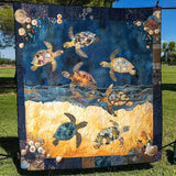Quilted Throw Sea Turtle Mingle NCU0TH1180