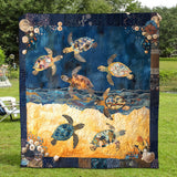 Quilted Throw Sea Turtle Mingle NCU0TH1180