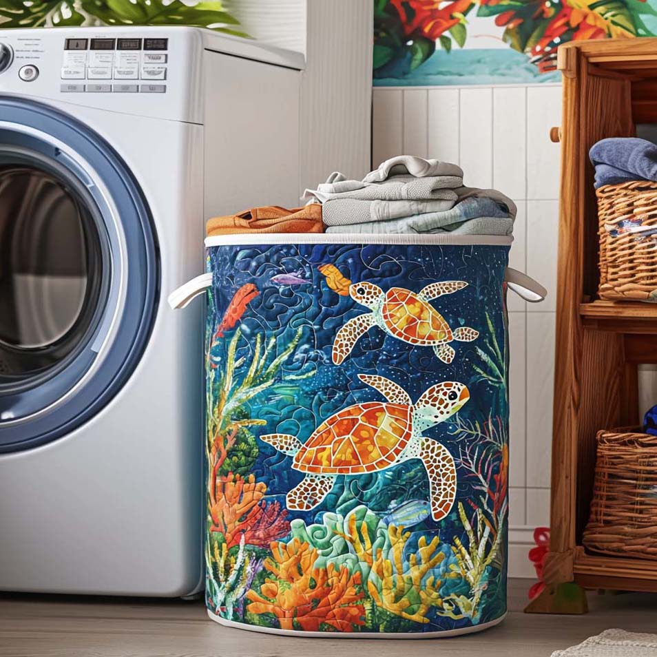 Laundry Basket with Sea Turtle NCU0QN030