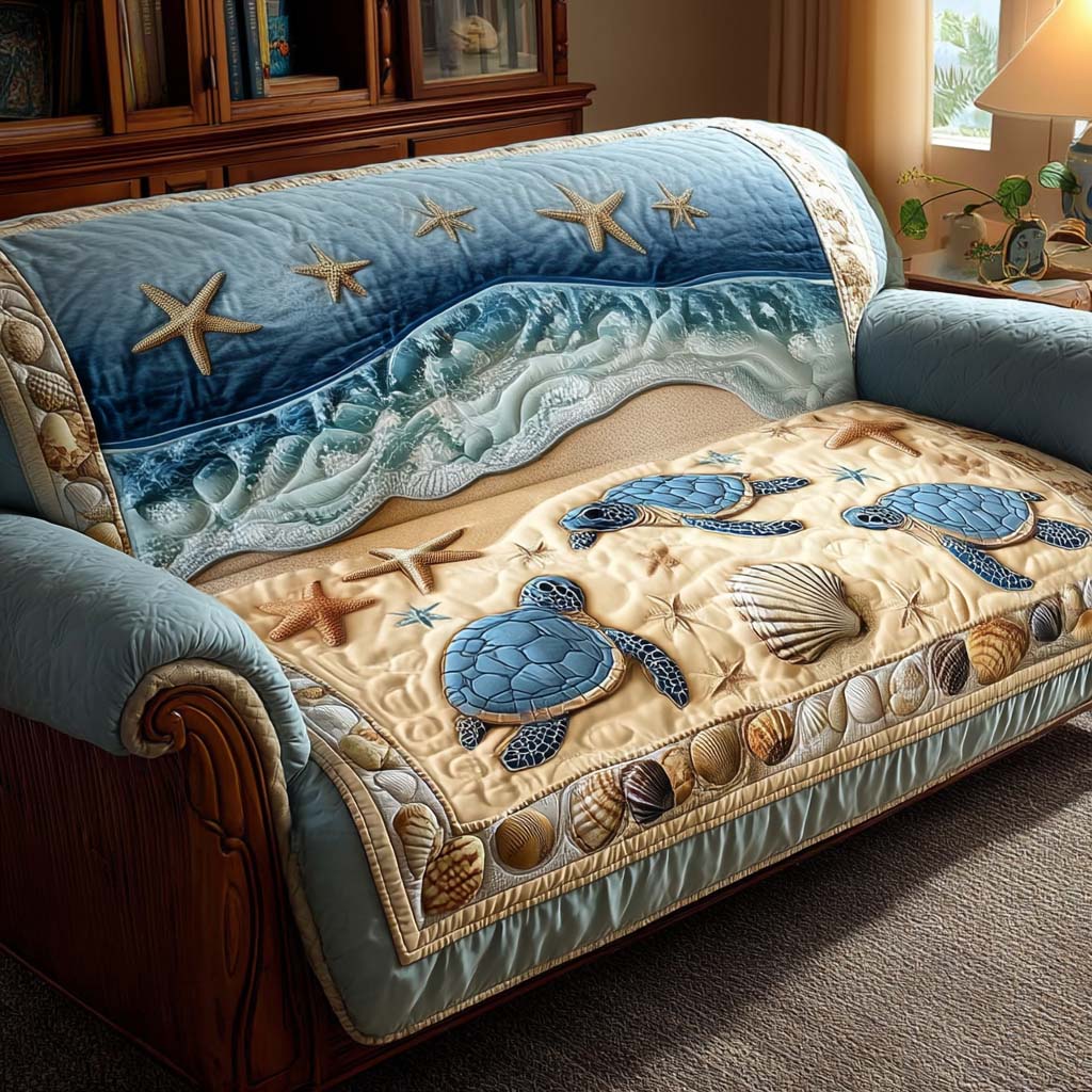 Quilted Sofa Cover with Turtle NCU0VT361