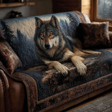 Quilted Sofa Cover with Wolf NCU0VT328