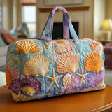 Quilted travel bag with sea shells NCU0NT9678