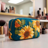 Quilted beauty case with cheerful flower NCU0NT10237