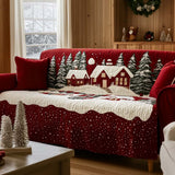 Quilted Sofa Cover Friends of the Snow in the Woods