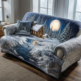 Quilted Sofa Cover Forest – Non-Slip
