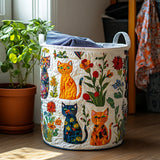 Laundry Basket with Cats