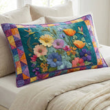 Quilted cushion cover with delicate petals NCU0NT12228
