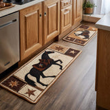 Non-slip kitchen rug with horse and star NCU0NT10846