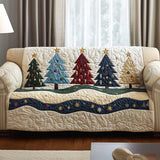 Quilted Sofa Cover Friends of the Snow in the Woods