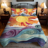 Quilted Bed Cover Set - Solar Enchantment