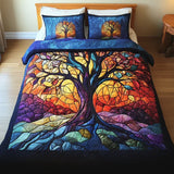 Quilted Bed Cover Set - Tree of Life