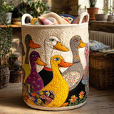 Quilted Laundry Basket — Cute Ducks