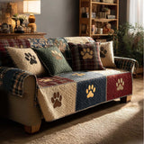 Quilted sofa cover with small prints NCU0NT11200