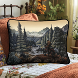 Quilted cushion cover with nature path NCU0DK7882