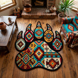 Custom Area Rug Tribal Paw Shape NCU0TD2623