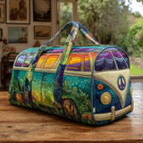Quilted Travel Bag with Hippie Van NCU0VT250