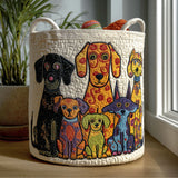 Quilted Laundry Basket — Dogs in Celebration