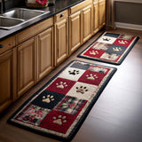 Non-slip kitchen rug with cosy paw prints NCU0NT11401
