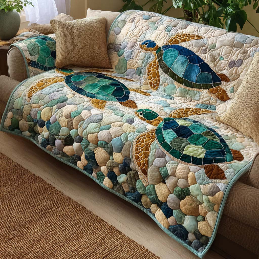 Quilted Sofa Cover with Turtle NCU0VT361