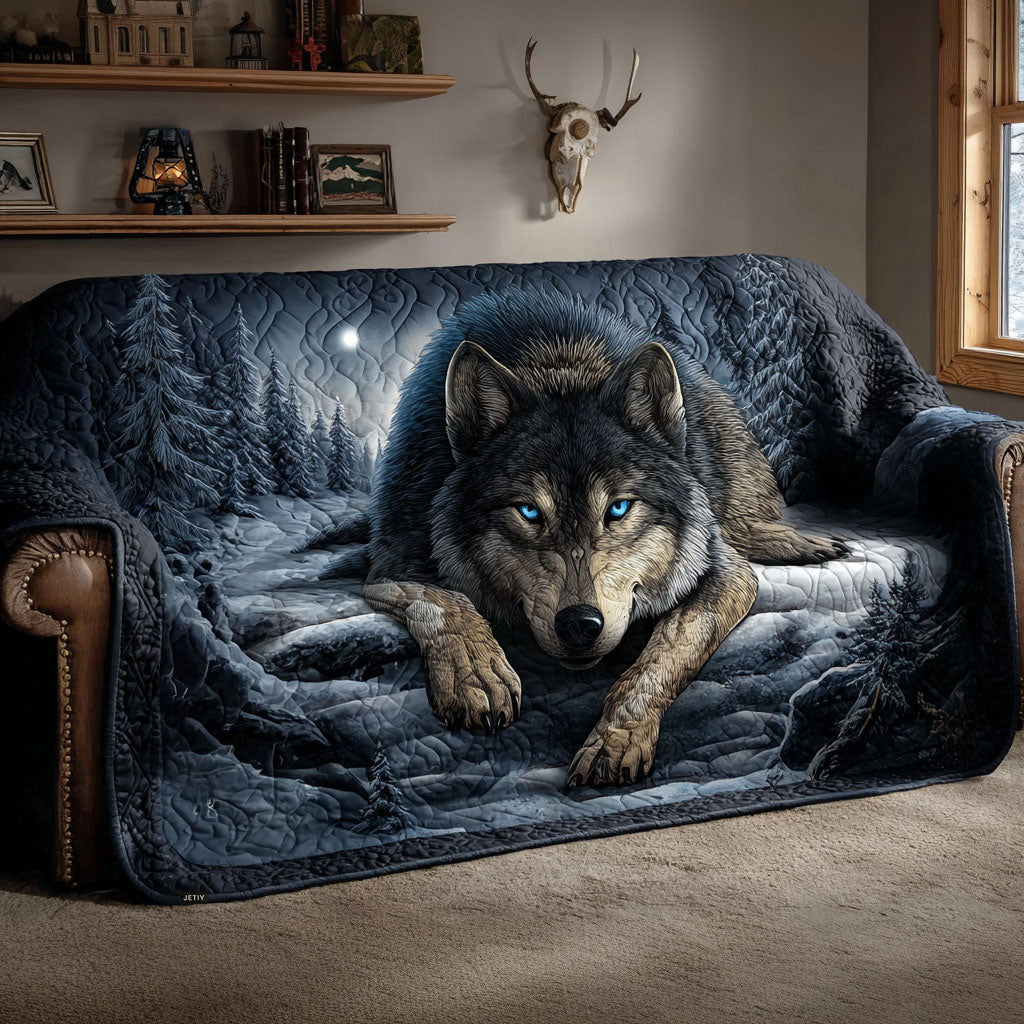 Quilted Sofa Cover with Wolf NCU0VT328