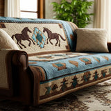 Quilted sofa cover with wild nature NCU0NT10654