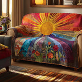 Quilted Sofa Cover Wild Meadow