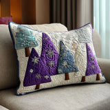 Quilted Cushion Cover with Winter Amethyst