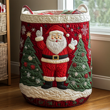 Quilted laundry basket with winter pattern NCU0DDK992