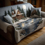 Quilted Sofa Cover Forest – Non-Slip