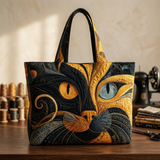 Quilted Bag - Mysterious Cat – Spacious and Lightweight