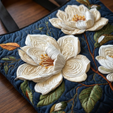 Delicate Magnolia Quilted Tote Bag – Two Sizes